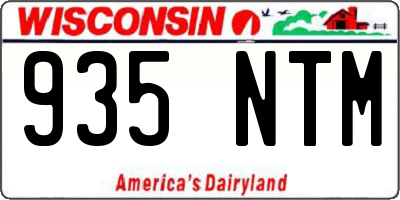 WI license plate 935NTM