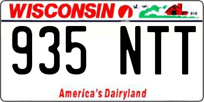 WI license plate 935NTT