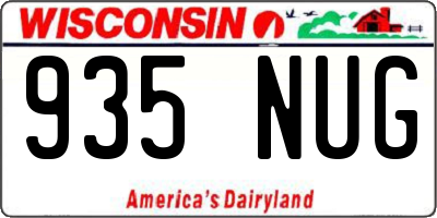 WI license plate 935NUG