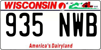 WI license plate 935NWB
