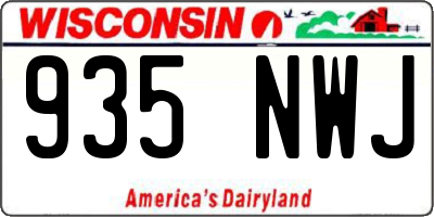 WI license plate 935NWJ