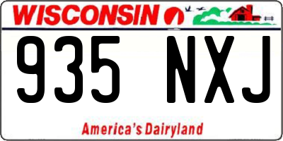 WI license plate 935NXJ