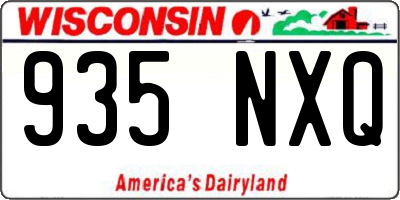 WI license plate 935NXQ