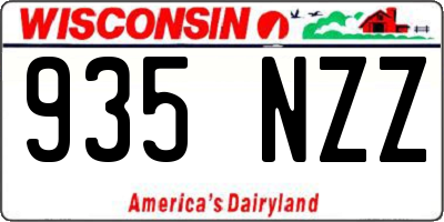 WI license plate 935NZZ