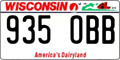 WI license plate 935OBB
