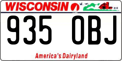 WI license plate 935OBJ