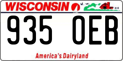 WI license plate 935OEB
