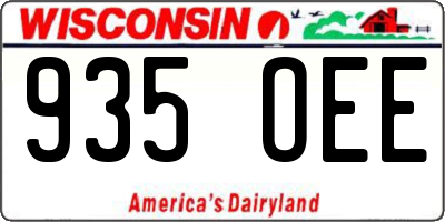 WI license plate 935OEE