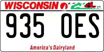 WI license plate 935OES