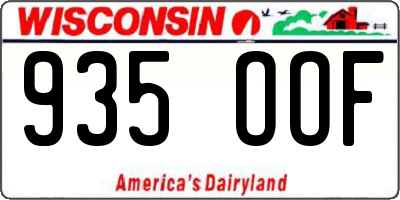 WI license plate 935OOF