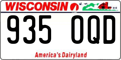 WI license plate 935OQD