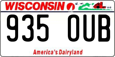 WI license plate 935OUB