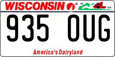 WI license plate 935OUG