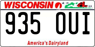 WI license plate 935OUI