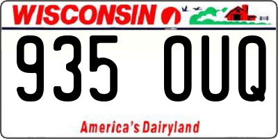 WI license plate 935OUQ