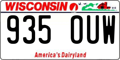 WI license plate 935OUW