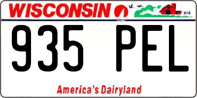 WI license plate 935PEL