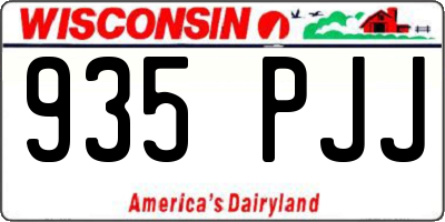 WI license plate 935PJJ