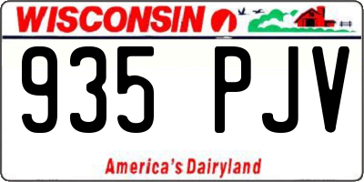 WI license plate 935PJV