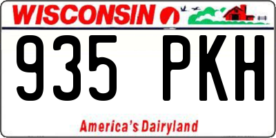 WI license plate 935PKH