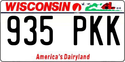 WI license plate 935PKK