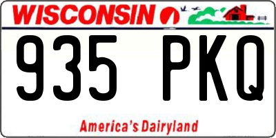 WI license plate 935PKQ