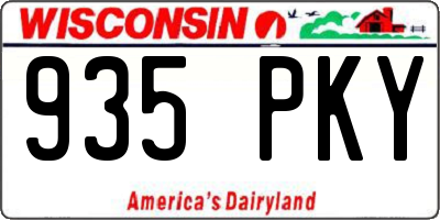 WI license plate 935PKY