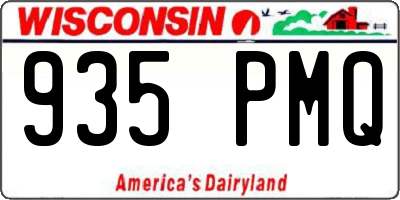 WI license plate 935PMQ