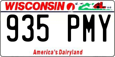 WI license plate 935PMY