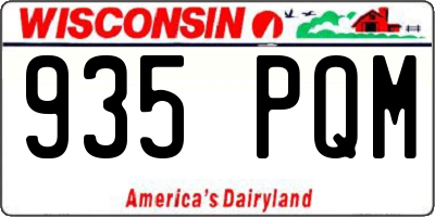 WI license plate 935PQM