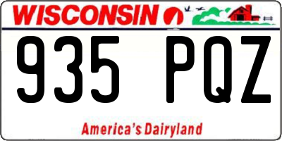 WI license plate 935PQZ