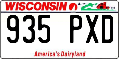 WI license plate 935PXD