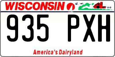 WI license plate 935PXH