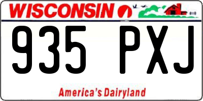 WI license plate 935PXJ