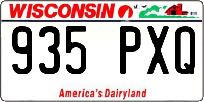 WI license plate 935PXQ