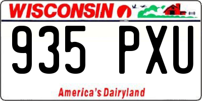 WI license plate 935PXU