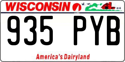 WI license plate 935PYB