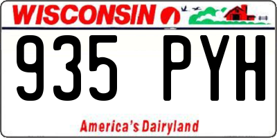 WI license plate 935PYH