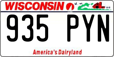 WI license plate 935PYN