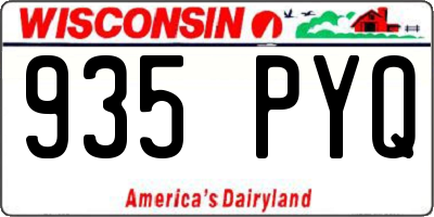 WI license plate 935PYQ