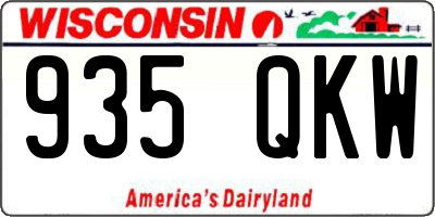 WI license plate 935QKW