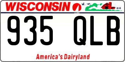 WI license plate 935QLB