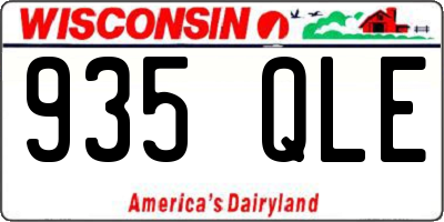 WI license plate 935QLE