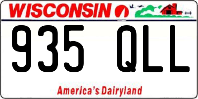 WI license plate 935QLL