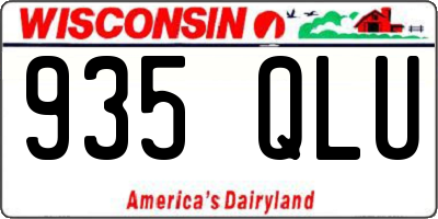 WI license plate 935QLU