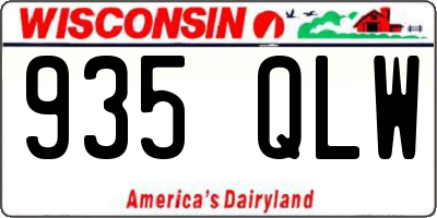 WI license plate 935QLW
