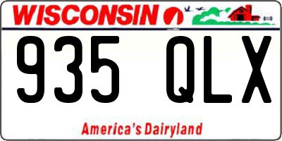 WI license plate 935QLX