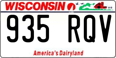 WI license plate 935RQV