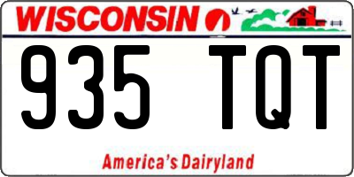 WI license plate 935TQT