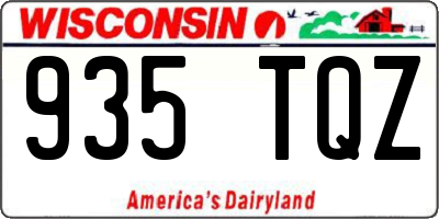 WI license plate 935TQZ